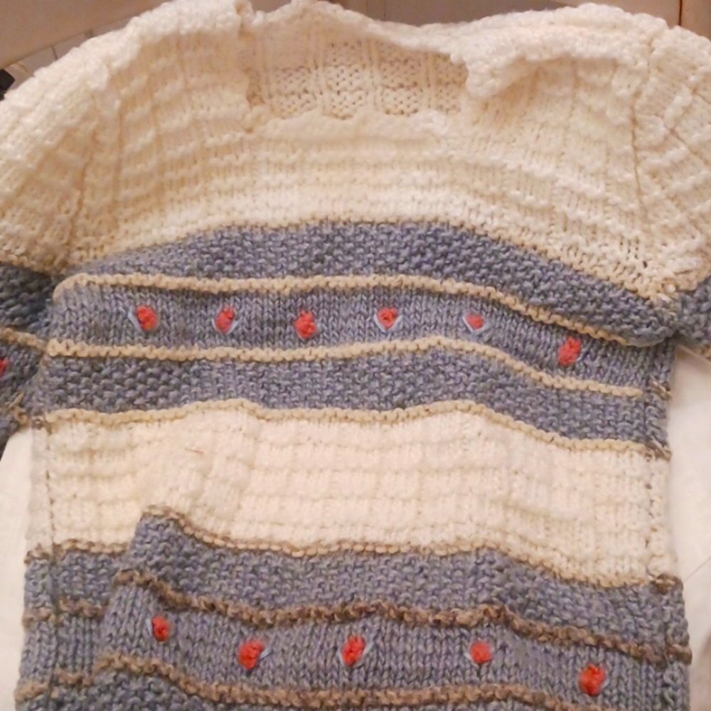 Homemade sweater knitted